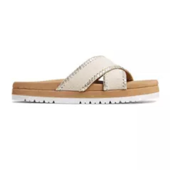 NWT Jack Rogers Lexi Criss-Cross Sandals Natural/ Platinum - Picture 9 of 15